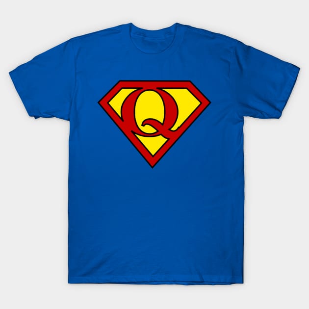 Superhero Symbol Letter Q T-Shirt by NextLevelDesignz